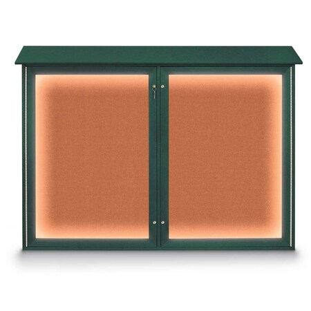 United Visual Products Open Faced Traditional Corkboard, 72x48" UV646A-GOLD-BUFF